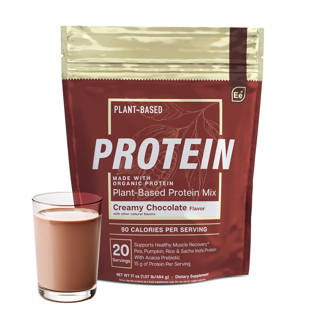 Pierwiastkowe elementy Pea Protein Powder - kremowy czekoladowy 124; niskokaloryczny planta- Wegański Mieszanka - Keto- Friendly i gluten- Wolny od glutenu 124; 20 Sług, 17 oz