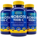 Nutrition Essentials Probiotyki dla kobiet i mężczyzn z naturalną Lactase Enzyme & Prebiotic Fiber for Digestive Health - 80 procent + Stronger Supplement for Gut Health Support - 3 Liczba 60 tabletek