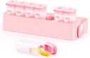 Cotygodniowy Pill Organizator z mechanizmem blokującym, Travel Damp- Proof Pill Case 7 Dzień trzymać witaminy, Oleje rybne, Suplementy, Transparent Inner Medication Organizer for Pocket, Torebka, BPA- Free