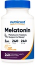Nutricost Melatonin 5 mg, 240 tabletek szybko rozpuszczających (mieszany aromat jagodowy) - Non- GMO, Gluten Free