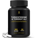 HUMANX Turkesterone & Tongkat Ali 900mg - Wspiera Energia, Stamina i Odzysk mięśni i wzrost - Suplement Turkesterone - Tongkat Ali Suplement - Long Jack Extract (Eurycoma Longifolia)