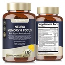 Totaria Brain Supplements for Memory and Focus, Brain Health with L- Tyrosine, Alpha GPC, Ginkgo Biloba, Bacopa Monnieri, Nootropic Cognitive Support - Non- GMO, Gluten Free (120 liczników)