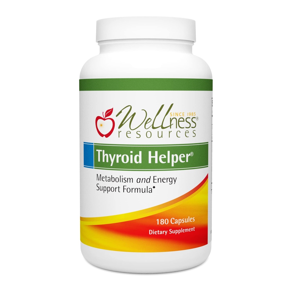 Wellness Resources Thyroid Helper - Natural Supplement for Metabolizm, Energia, Wsparcie dla tarczycy (180 kapsułki)...