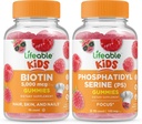 Żywe Biotin Kids + Phosfatidylserine (PS) Dzieci, Gummies Bundle - Great Desting, Suplement witaminy, Gluten Free, GMO Free, Gummy do żucia