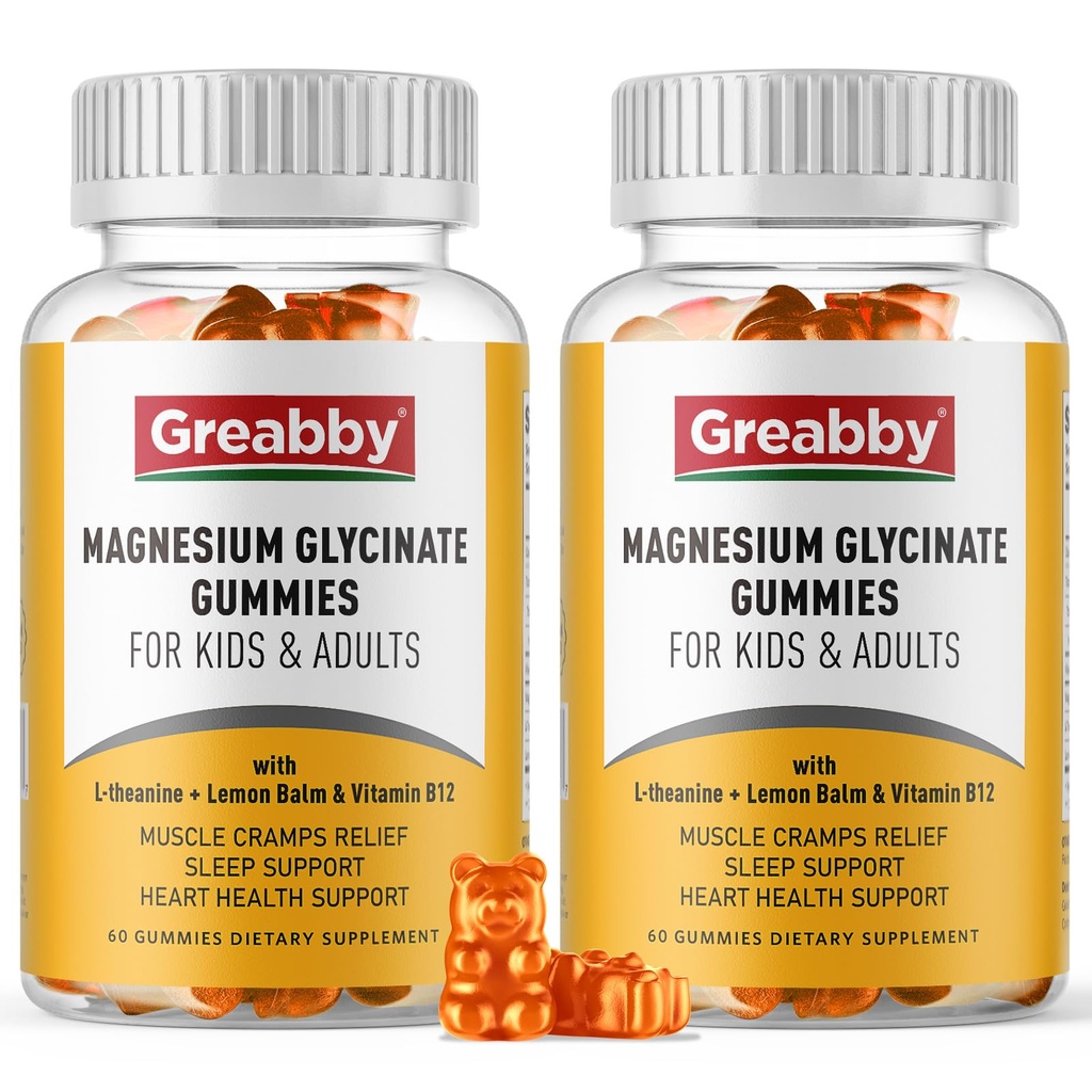 Glucynian magnezu dla dzieci i dorosłych - Glicynian magnezu 300mg Suplement do żucia - Promotes Sleep, Muscle, Relaxation (120Count)
