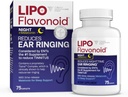 Lipo- Flavonoid Nighttime PM for Tinnitus Relief - Pomoc senna z Melatoniną, Bioflavonoids, & Witamina C - Pierścienie w uszach, Zdrowie ucha, & Relaxation - Stosowanie z Lipo- Flavonoid Plus - 75 Kapsułki