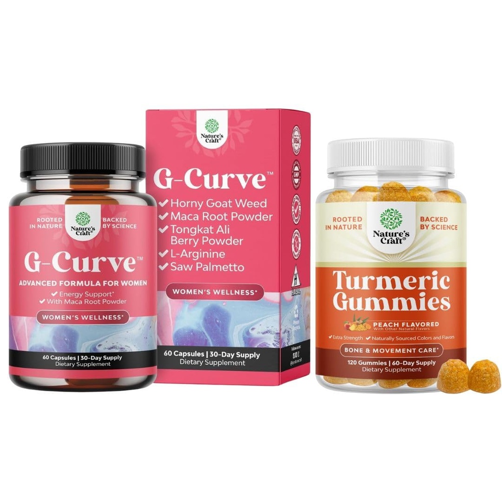 Paleta G- Curve Butt and Breast Enhancement Pills - Herbal Enhancer może wspierać ciało rzeźbiąc Krzywe i Turmeric Gummies dla dorosłych Peach Flavor - Extra Siła Joint Support Gummies