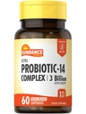 Sundance Probiotic- 14 Kompleks 124; 3 Miliard Aktywnych Kultur 124; 60 Kapsułki 124; Non-GMO i gluten suplement wolny