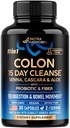 Colon Cleanse - 15 Day Cleanse for Women & Men - Senna Xion124; Cascara Xion124; Garcinia Cambogia Xion124; Probiotyka & Fiber - Trawienie & Detox - Debloating & Bowel Movement - Natural & Vegan - Made in USA, 30 Kapsułki