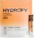 Wodorotlenek wodoru + elektrolity Drink Mix 124; H2 Pakiety nawodnienia z wodorem molekularnym, Sodu, Potasu, Magnezu, Wapnia i Minerałów 124; Brak cukru 124; Pomarańcza + Kofeina 25
