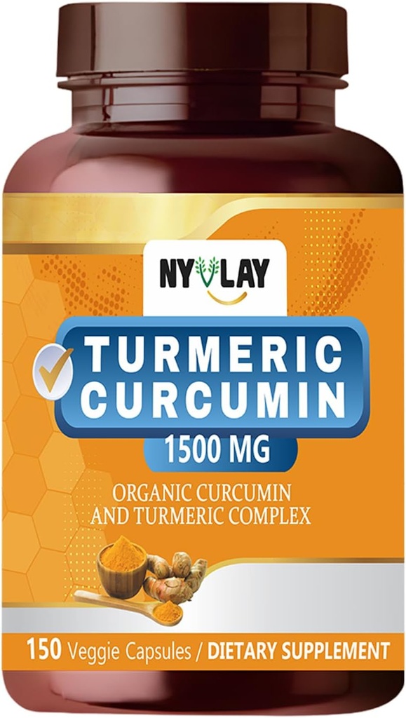 Kurkumina Turmerowa 1500 MG 150 Kapsułki 124; Suplement diety 124; Dodatkowa wytrzymałość Naturalna Formulacja 124; Wytrzymałość na wsparcie & Energia