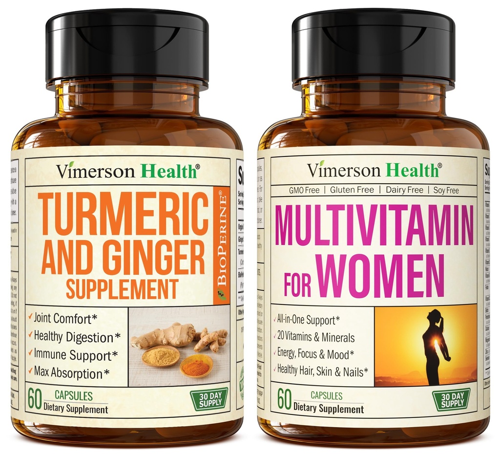 Suplement Turmeric i Ginger Root Joint Supplement Supplement & Complete Multivitamine dla kobiet