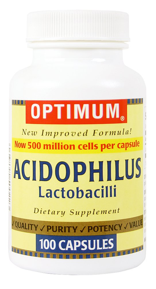 Optimum Acidophilus Lactobacilli kapsułki, 100 sztuk (opakowanie po 2 sztuki)