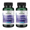 Swanson Potasu Citrate - Suplement mineralny Promowanie Heart Health & Energy Support - Pomaga optymalne Nerve & Nerki Funkcje z naturalnych składników - (120 kapsułki, 99mg każdy) (2 opakowania)