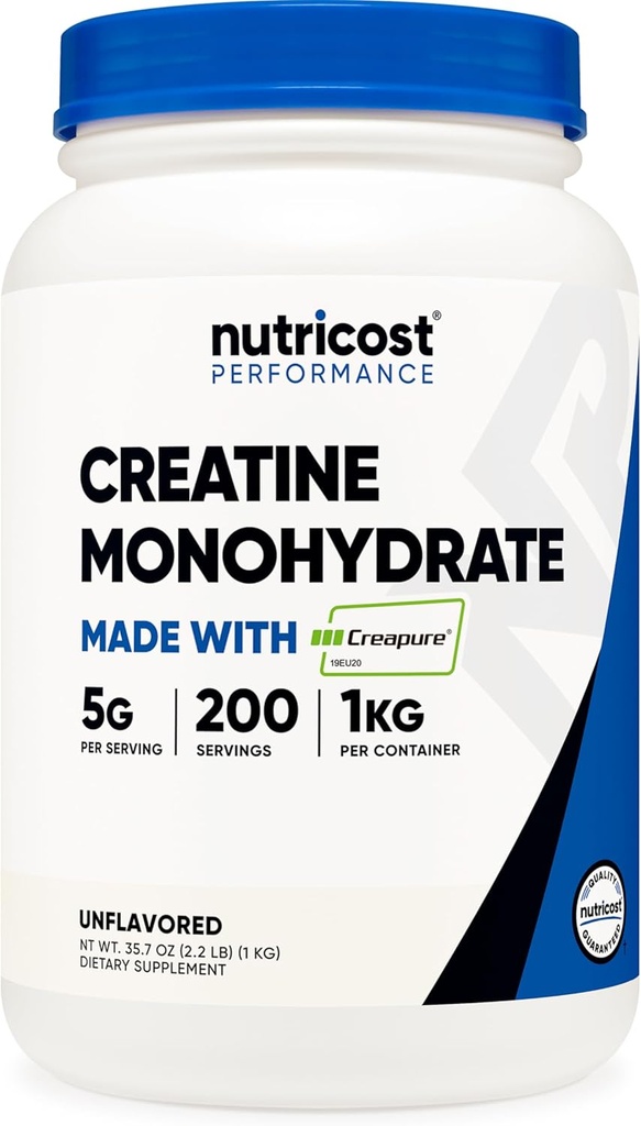 Nutricost Creapure ® Kreatyna Monowodzian Proszek 1KG