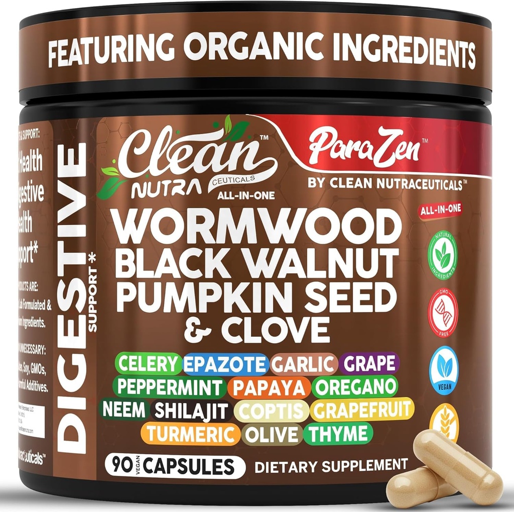 Czyste Nutra Wormwood Czarna dynia orzechowe Nasienie Olejek z selera Czosnek Garnek Papaja Neem Dwulicowy Ziemia Kobiety Probiotyczne Gut Zdrowie Oczyścić Detox Oregano Olive Turmeric Suplement Vegan Kapsułki