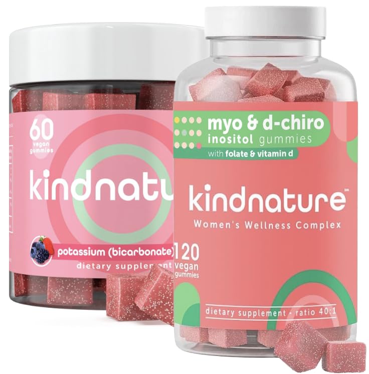 kinnature Myo- Inositol & Wysoka suplement potasu Bundle - Hormonal Health & Muscle Support Gummies