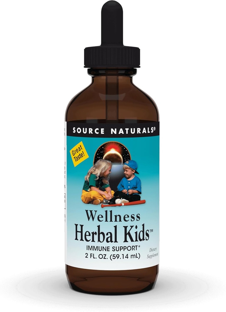 Źródło Naturals Wellness Herbal Kids, wsparcie systemu immunologicznego * - 2 Fluid oz