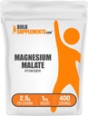 BulkSupplements.com Magnezu Malate Powder - Magnezu Suplementy, Wysoka Biodostępność - Unflavored & Gluten Free, 2,5g na Serving, 1kg (2,2 kg) (Opakowanie 1)