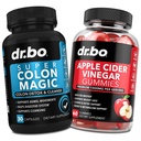 Colon Cleanser Detox & ACV Jabłko Cydr Gummies - 15 dni Colon Cleanse Pills Flush & Probiotic & ACV Gummies Suplementy - Suplementy ruchu jelita do wsparcia żołądków jelitowych
