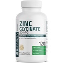 Bronson Cynk Glicynian 30 mg Chelated Superior Wchłanianie 100% Chelated Formuła Non-GMO, 120 Kapsułki wegetariańskie
