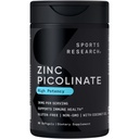 Sport Badania wysokiej mocy Pikolinian cynku 30 mg z organicznym oleju kokosowego 124; Wysoko wchłanialny suplement cynku dla zdrowej funkcji immunologicznej i enzymatycznej - nieGMO Tested & Gluten- wolne (90 Płynne Softgels)