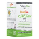 NaturesPlus PRO Longvida Curcumin 500 mg - 60 Kapsułek - Promotes Healthy Free Radical Protection - Non- GMO, Vegan & Gluten Free - 60 Służb