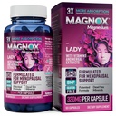 MAGNOX Lady Magnezu Supplement DEVE 124; Menopauza i PMS Supplement Supplement for Women EVE 124; Magnez Complex with Vitamin B6, B1, B12, D, Cynk EVE 124; High- Absorption Dead Sea Organic Magnezu EVE 124; 60 Kapsułki