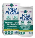 Vital Planet - Vital Flora Men Over 55 Daily Probiotic, 60 Billion CFU, Diverse Strains, Organic Prebiotics, Immune Support, Digestive Health Shelf Stable Probiotics for Men, 60 kapsułki