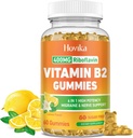 Witamina B2 Gummie Riboflavin 400mg Suplement dla mężczyzn i kobiet - Czysty magnez, Ashwagandha, CoQ10, Omega 3, Witamina B12 - Migrena Relief & Energy, Wsparcie systemu nerwowego - Bez cukru, 60 Hrabia