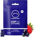 SugarBearPro Sleep Gummy 14 Day Supply, Dodatkowa siła Melatonina 6 mg, dla mężczyzn i kobiet, Witamina Wegańska B6, L- Theanine, 5 HTP, Valerian, Pomoc snu dla dorosłych i nastolatków, Certyfikowany koszer