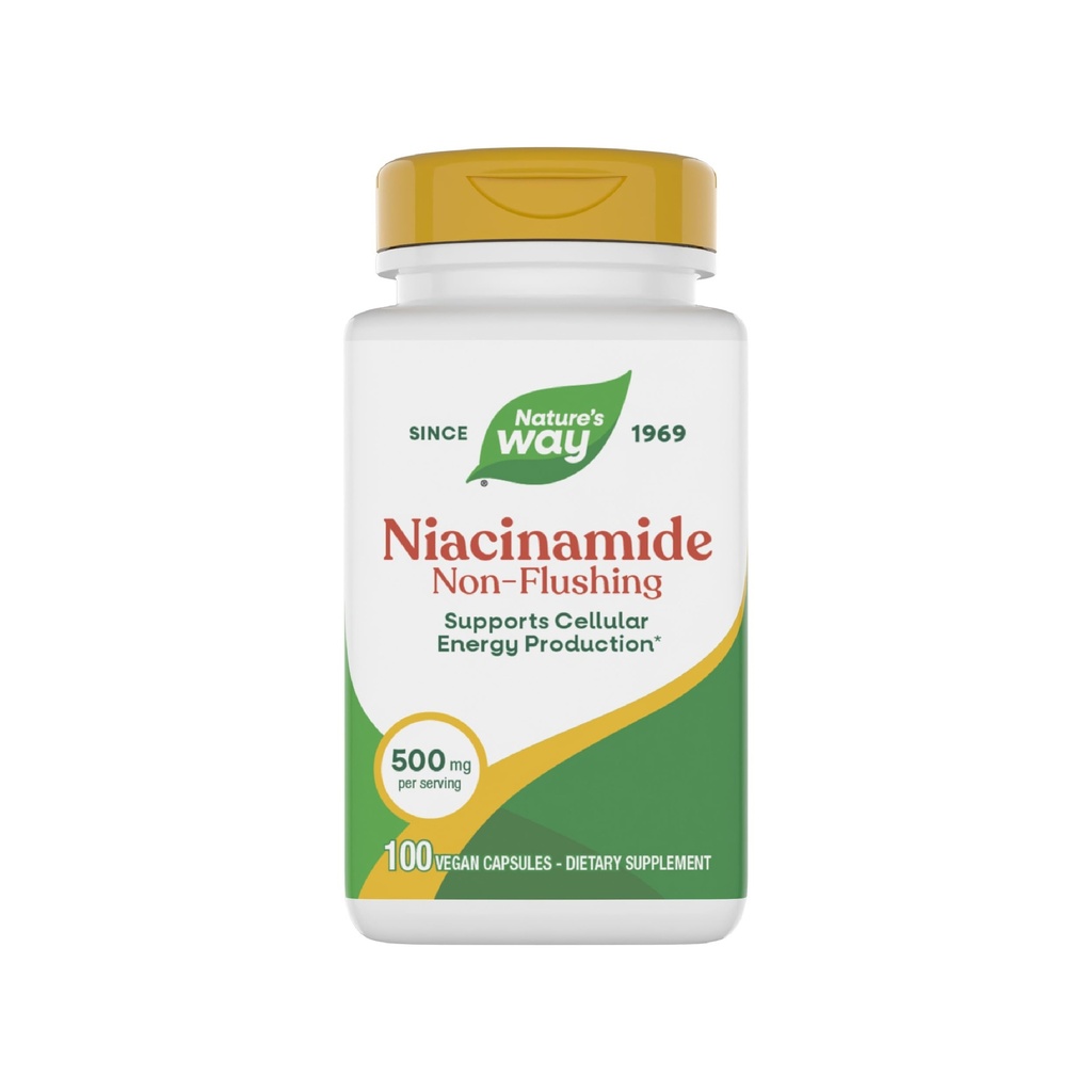 Nature's Way Niacinamide, Supports Cellular Energy*, 500mg per Serving, 100 Capsules