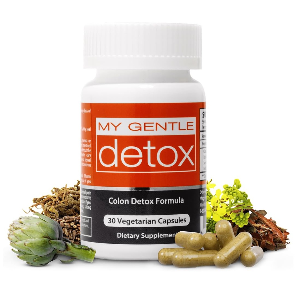 Ziołowe Nitro My Gentle Detox - Delikatne zaparcia Relief dla kobiet i mężczyzn - Weź w nocy, Poop Następny dzień - 100% Natural Colon Detox Suplement dla mniej wzdęcia, Gaz, Niekomfort (30 Ct)