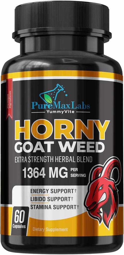 Napalona koza Weed Extra Siła w. Maca, L-Arginina, Ginseng, Boost Performance, Stamina, Energia, Non-GMO, 60 Kapsułki