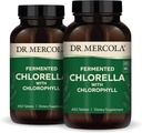 Dr. Mercola Fermented Chlorella z chlorofilem, 90 Służenia (450 Tablets), 2 Butelki, Suplement diety, Wspiera zdrowie immunologiczne i narządów, Nie GMO, NSF Certified