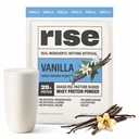 Rise Grass- Fed białka serwatki w proszku - wanilia 124; 25g białka bez sztucznych aromatów, kolorów lub środków konserwujących - bez cukru, bez glutenu, bez soi (Pojedyncza porcja, 1 opakowanie)
