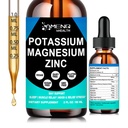 Potassium Magnesium Supplement Liquid Drops Plus Zinc, Ashwagandha, Bromelain and Vitamin D3 & B6 Support Vascular, Bone, Muscle & Nerve Health, Non-GMO, Vegan, Magnesium Glycinate and Potassium