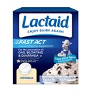 Lactaid Fast Act Laktoza Nietolerancja Relief Chewables with Natural Lactase Enzyme to Prevent Gas, Bloating & Biegunka Ze względu na wrażliwość na laktozę, On- the- Go, Vanilla Twist Flavor, 60 x 1