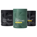 Sports Research ® Organic Ananas Zielone Kokosowe, Monowodzian kreatyny i Witamina D3 5000iu + Witamina K2 100mg