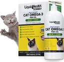 Liquid Health Animals Wild Caught Omega 3 Fish Oil for Cats - Liquid Omega 3 Supplement for Cats with EPA + DPA + DHA - Reduct Itching, Support Joint, Immunity, Brain, Heart Health - Made in The USA (8 oz)