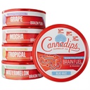 Cannadips - Brain Fuel Variety Pack - Nootropowe Pouches - 50 mg Lwa grzywa, 100 mg kofeiny, 50 mg L- Theanine, No Sugar - Clean Energy Brain Fuel for Cognitive Performance, Made in USA (5-PACK)