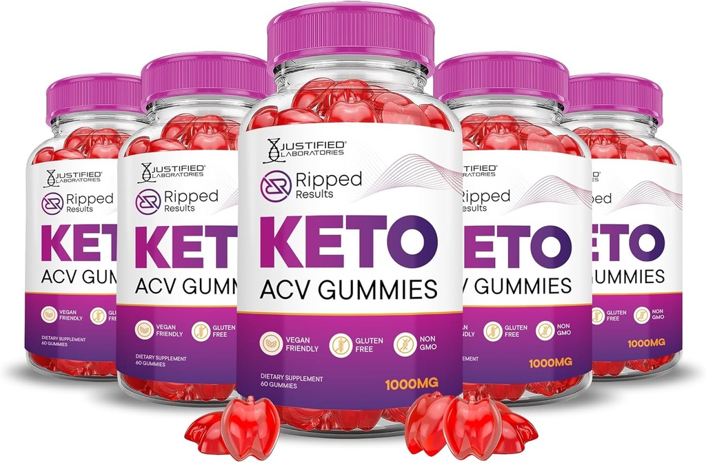 Laboratoria z uzasadnieniem (5 zestawów z rozszczepionymi wynikami Keto ACV Gummies Advanced Formula 1000MG Ripped Results z Granatem Sok z buraków w proszku B12 Vegan Non GMO 300 Gummys