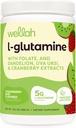 Wellah L- glutamina proszek Truskawka Kiwi (50 Służenie) - 5g L- glutamina Per Serving, Sweetened with Stewia