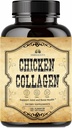 HERBALICIIOUS Kurczak Kolagen Kapsułki - Suplement Kolagenowy dla stawów, skóry i kości Wsparcie - Zhydrolizowane Kolagen Peptydy z Chicken Bone Broth - Non-GMO, Anty- Starzenie - 120 Kapsułki