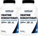Nutricost Creature monohydrat 3,000 mg, 180 kapsułek (750mg na kapsułkę) - bez glutenu, nie- GMO (opakowanie po 2)