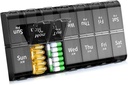 XL Dużych Cotygodniowych Pill Organizator 2 razy dziennie, Extra Big 7 Dzień Pill Box Am Pm, Codzienne Pill Case Organizator Medycyny z 14 Komory, Dzień Night Pill Container do olejów rybnych, Witamina, Suplement