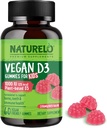NATURELO Vegan D3 Gummie dla dzieci - 1000 IU Witamina D3 - W oparciu o planty cały suplement diety dla dzieci 4 i Starszych - 60 Weganskich Gummies