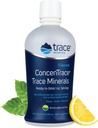 Ślad minerałów ConcenTrace - Liquid Mineral Supplement with Magnezu & Witamina C - Suplement dietetyczny z białym winogronem & Sok z cytryny - Natural Lemon Lime Flavor, 30 fl oz (30 Servings)
