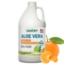 Pure Aloe Vera Drinkable żel - Pomarańczowy Tangerine Flavored - Cold- Processed Inner Filet - from Organic Fresh Leaves from Texas - for Heartburn Relief - Acid Reflum - 64 fl oz