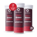 Niesamowite trawy Fizzy Zielone tabletki Superfood: Zielony Superfood Woda Flavoring Tablet z przeciwutleniaczy i alkalizujących Zielonych, Berry, 10 Hrabia (Pack of 3)